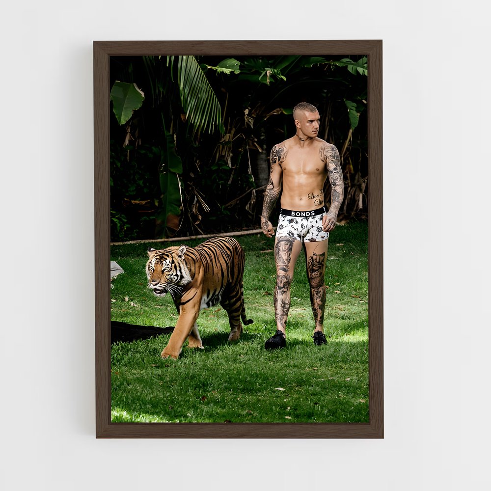 Poster Tiger & Ink – affiche Football australien (vue 5)